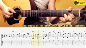 HOUSE OF THE RISING SUN - Fingerstyle Arrangement Version - GUITAR LESSON with TAB - Fingerpicking