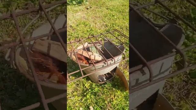 Самоделка из старого ведра дачная печь своими руками #diy #tool #самоделка