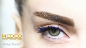 Цветные линзы Medeo Ring Hazel на карих глазах.