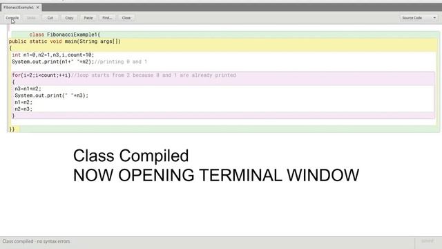 Write a java program to print fibbonacci series смотреть онлайн