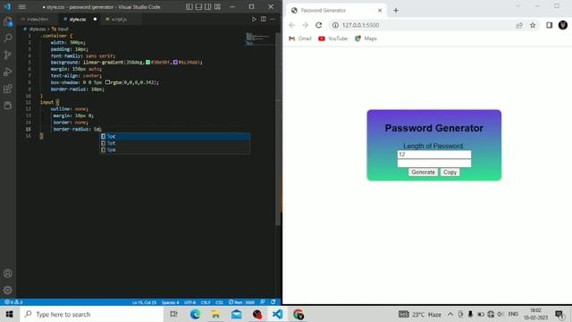 Password Generator using HTML, CSS and JS | Mini project | web development