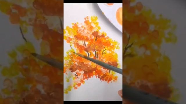 немного осени вам в ленту #осень #рисунок #краскиосени смотреть онлайн