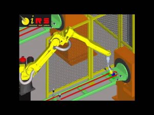 Симуляция роботизированной сварки крупных металлических каркасов без поворота роботом FANUC и Kuka