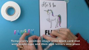 How to Color your own Fluffy Unicorn card & Tag