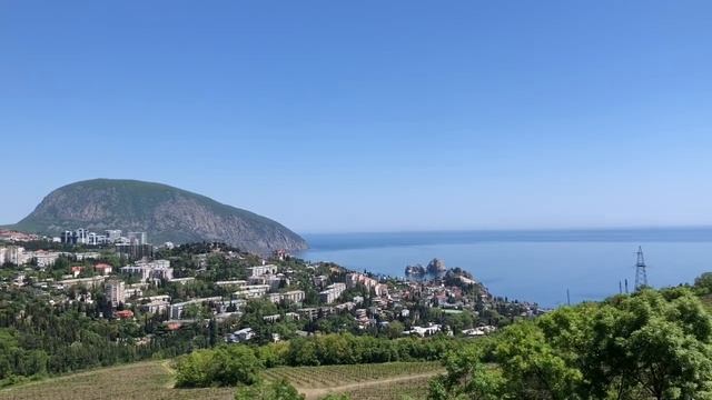 Аю-Даг. Медведь-Гора. Видовая площадка «Приятное свидание». Гурзуф. ЮБШ. 13 мая 2022. Крым. Gursuf. смотреть онлайн