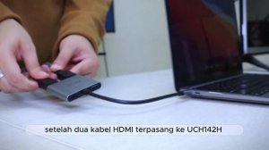 USB Hub Converter Type C 3.1 Macbook 2 HDMI 4 in 1 PX UCH142H