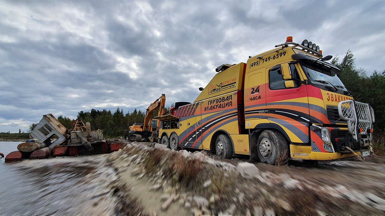 Поднять 40 тонн с глубины 10 метров. Маленький земснаряд - большие проблемы! + схема спасения смотреть онлайн