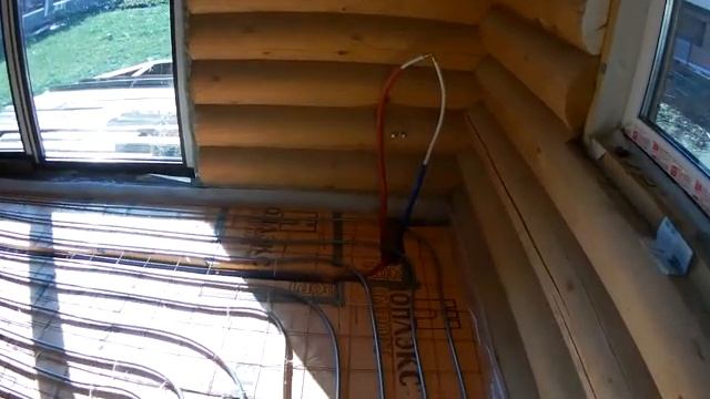 Водяной теплый пол в бревенчатом доме смотреть онлайн