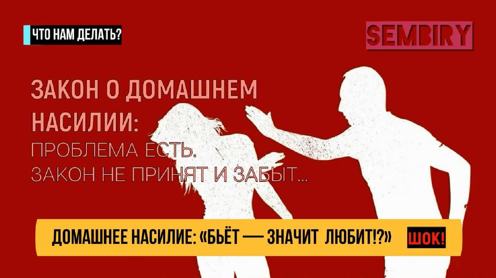 ДОМАШНЕЕ НАСИЛИЕ: «БЬЁТ — ЗНАЧИТ ЛЮБИТ!?». ЧТО НАМ ДЕЛАТЬ? Выпуск от 13.11.2023