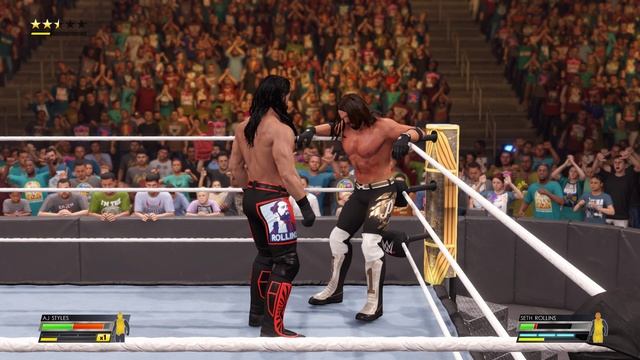 WWE2K22 Чемпион мира в тяжёлом весе AJ Styles vs Seth Rollins