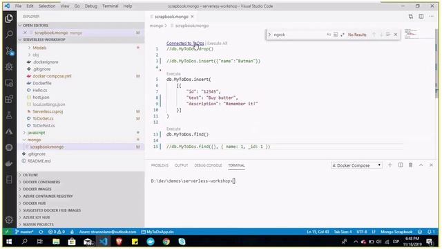 Desarrollo móvil con Serverless y Docker - (Xamarin, Azure Functions, Compose, MongoDB y CosmosDB) смотреть онлайн