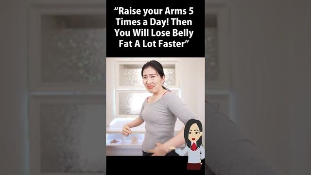 Raise your Arms 5 Times a Day! Then You Will Lose Belly Fat A Lot Faster. #shorts