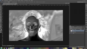 Как сделать страшное, рентген лицо в Photoshop СС.