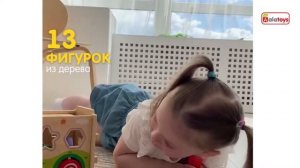 Сортер Автобус Alatoys развивающий деревянный Монтессори игрушка для детей