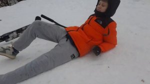 ЛЫЖИ на САМОКАТЕ|ТРЮКИ на SNOW SCOOT