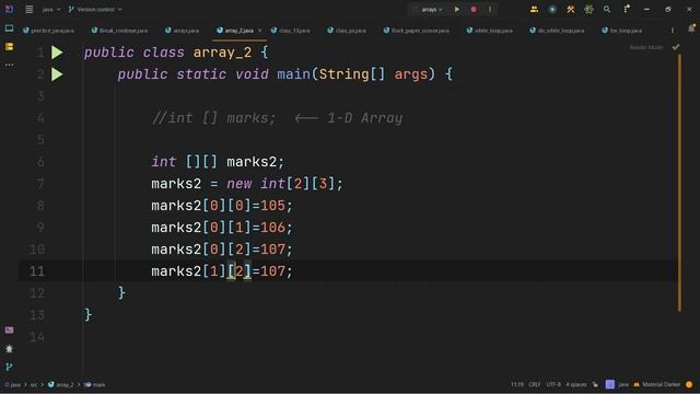 Java tutorial for beginners | Multidimensional Arrays in Java | java full course.