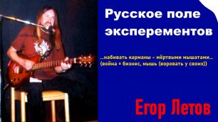 Русское поле экспериментов смысл песни Егора Летова группы Гражданская оборона или ГРоБ легенда