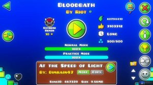 Тот Самый Легендарный Уровень | Bloodbath (Extreme Demon) By Riot 100%