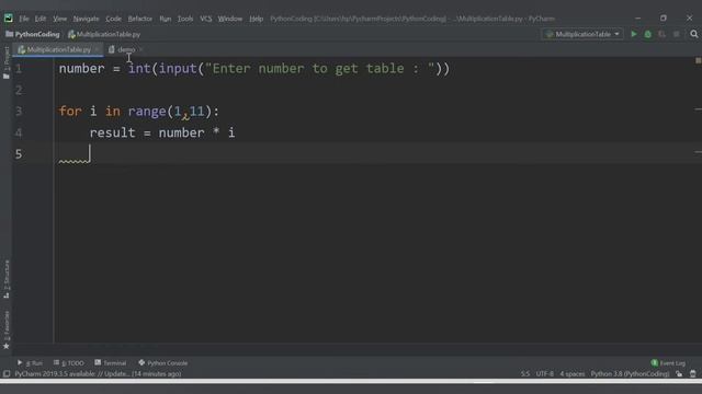 Python Program to Display the multiplication Table | python code Examples