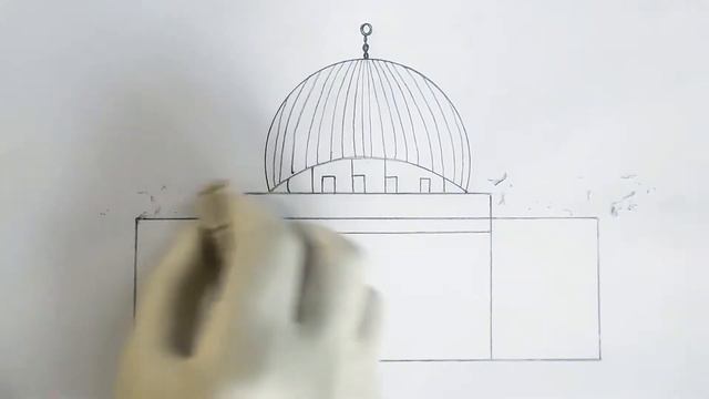 Drawing Tutorial For beginners  Pencil Sketch  How To Draw Masjid Al Aqsa step by step