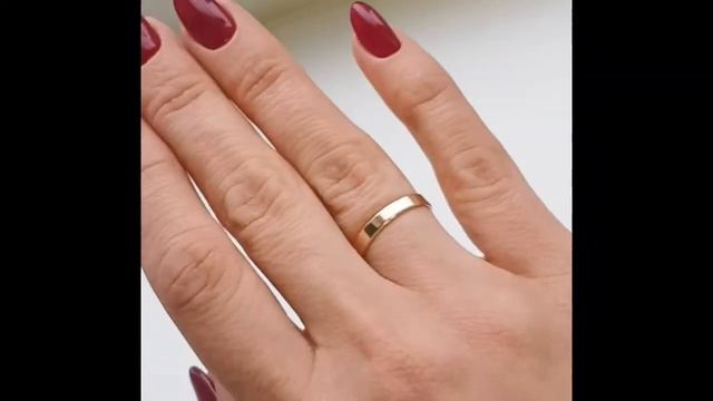 Обручальное кольцо женское плоское 3 мм смотреть онлайн