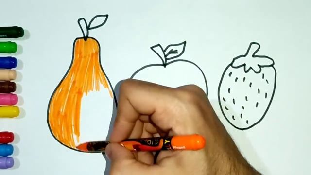Drawing fruits for children/Рисование фрукты для детей
