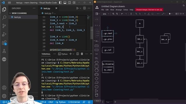 Сборка мусора (garbage collection) в Python смотреть онлайн