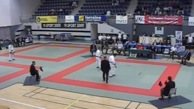 Championnat de France Universitaire karaté 2012 à Metz - Logan Da Costa finale смотреть онлайн