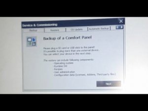 Тачпанель TP1500 Comfort - сохранение и восстановление на SD карту или флешку - backup , restor