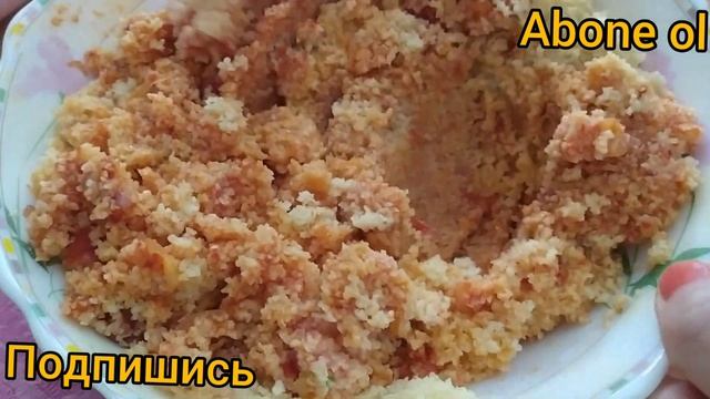 Kısır nasıl yapılır. Bulgur salatası. Кысыр салат из молотого булгура. Турецкая кухня. Подача блюд смотреть онлайн