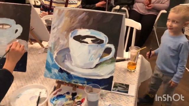 Мастер-класс по рисованию. С сыном. Акрил. смотреть онлайн