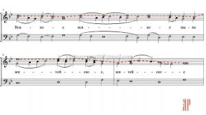 ХЕРУВИМСКАЯ ПЕСНЬ, Древнего распева из рукописных нот - Сопрановая партия