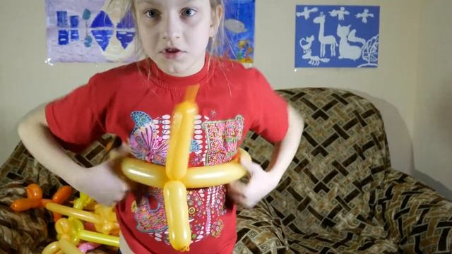 Как сделать собачку, шпагу (меч, саблю) из шаров. Экспериментируем. Лопаем шарики. смотреть онлайн