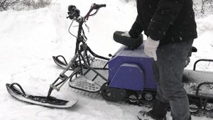 Мотобуксировщик ЛИДЕР-3 на длинной гусенице SUPERLONG 500х3636 мм. Обзор, покатушки по первому снегу