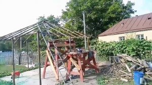 Беседка 4×4 стропильна система шатрова 4 скатна крыша часть 3