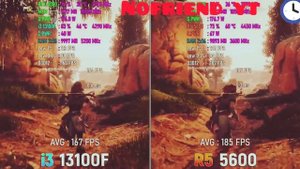 i3 13100F vs Ryzen 5 5600 - Test game Horizon
