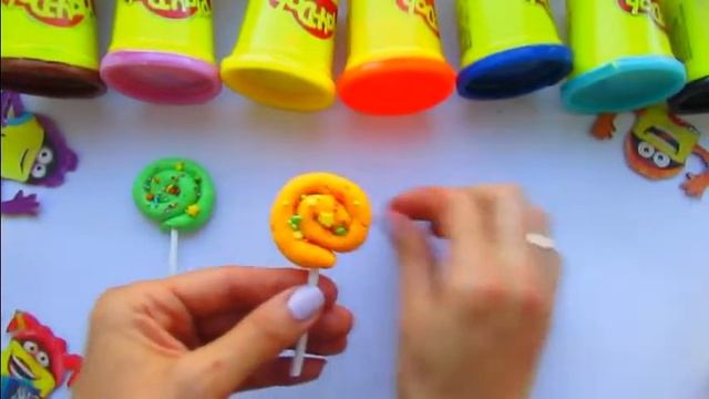 Лепим яркие леденцы из пластилина плей до и учим цвета смотреть онлайн