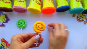 Лепим яркие леденцы из пластилина плей до и учим цвета