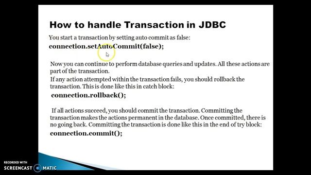 22.JDBC transaction management concept | JDBC Transaction Management смотреть онлайн