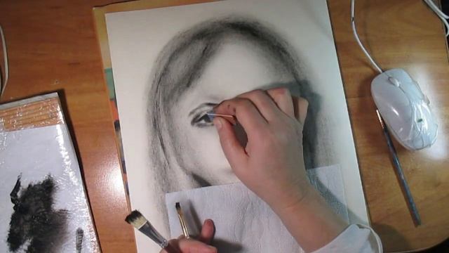 " СУХАЯ КИСТЬ"Научиться рисовать с ЮТУБА