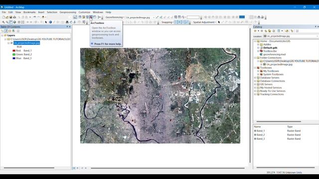 Georeference and Project Image in ArcGIS | Download Image from Google Earth | ArcMap | GIS TUTORIAL