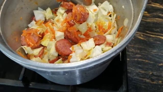 Капустняк по Польски/Суп с Колбасой/Первое Блюдо с Квашенной Капустой/Щи с Двумя Видами Капусты/(0+
