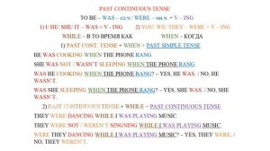 PAST CONTINUOUS TENSE