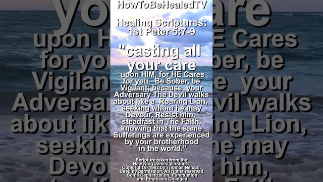 Healing Scriptures Concepts 53 📖 1st Peter 5:7-9 ✝️ Resist Sickness + Disease 🙏 #healingscriptures