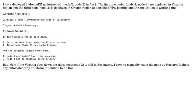 Mongodb Cross-region failover replication aws смотреть онлайн