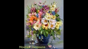 Картины вышитые лентами