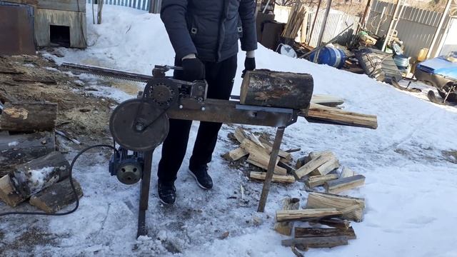 Реечный дровокол самодельный.Обзор и испытания.часть 4 смотреть онлайн