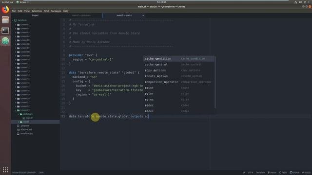 30-Terraform - Как хранить Глобальные переменные  - Global Variables