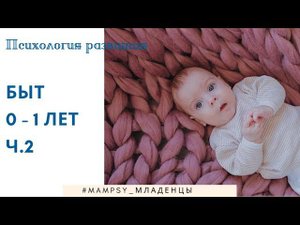 Психология развития. Развитие бытовой деятельности 0 - 1 года