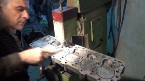 Первая стружка на фрезерном станке НГФ-110,фрезеруем ГБЦ ГАЗ-51,52.